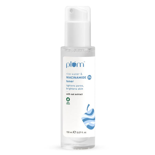 Plum 3% Niacinamide & Rice Water Face Toner | Women & Men | 150ml