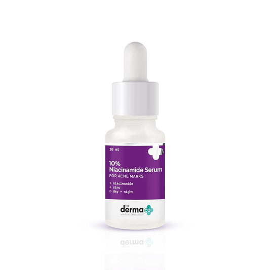 The Derma Co 10% Niacinamide Serum with 2% Zinc, Powered by Deep Penetration Formula™ | Fades Acne Marks, Controls Oil & Reduces Dark Spots | 10 ml