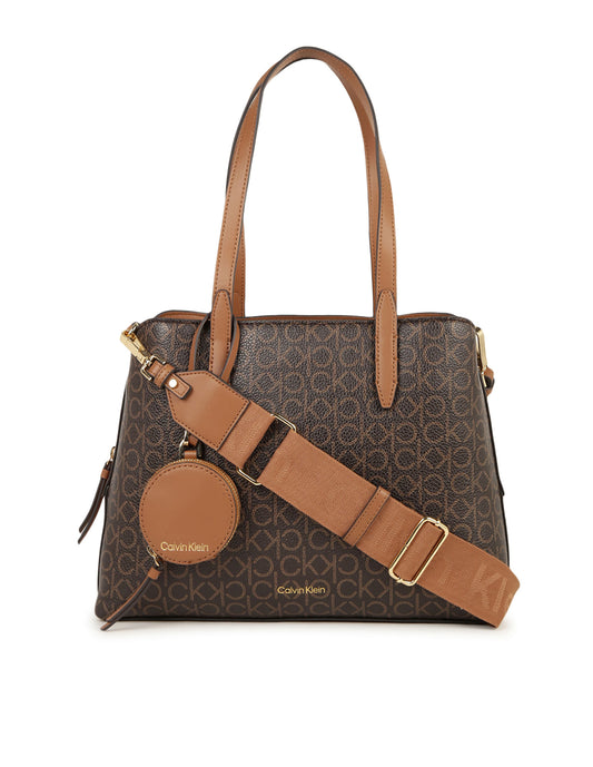 Millie Monogram Print Tote Bag