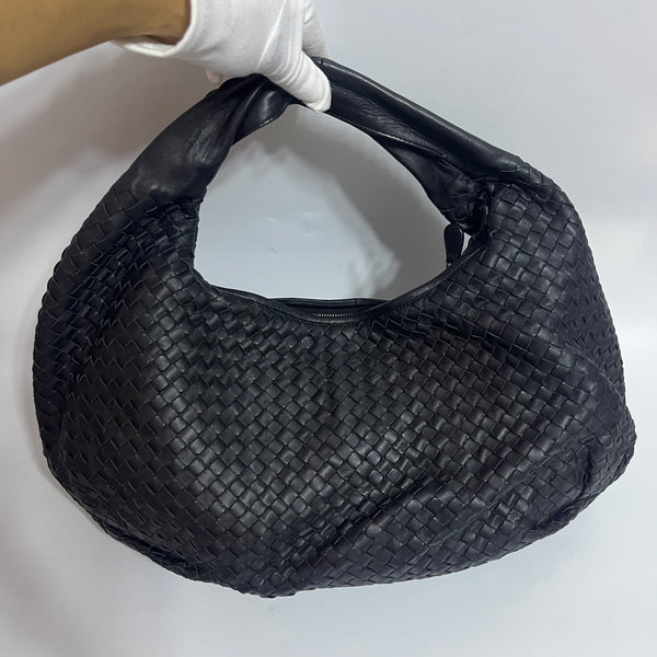 Bottega Veneta Belly Hobo Intrecciato Black