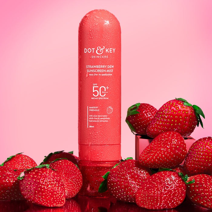 Strawberry Dew Sunscreen Face Mist, SPF 50+ PA+++| 80ml
