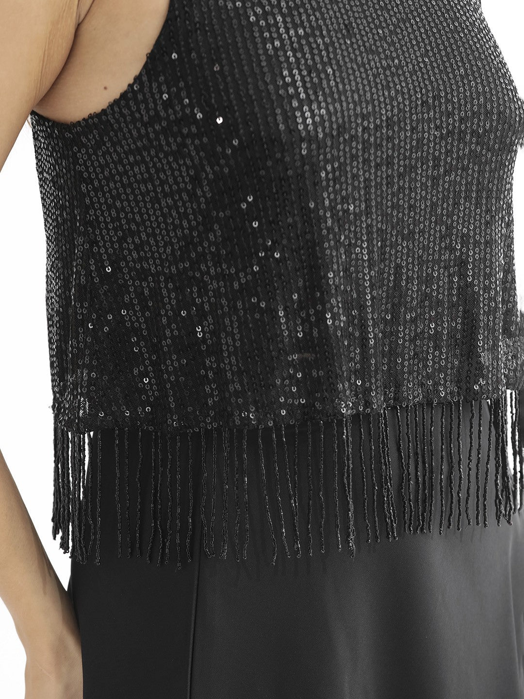 Maroon crop a-line top, Embellished, Halter neck, sleeveless, no sleeves, Sequinned detail, Woven, Buy western tops for women online at purepearlbeauty.com, at 50% discount, sale, limited edition, imported clothes, Partywear tops, sparkle, glitter, 
