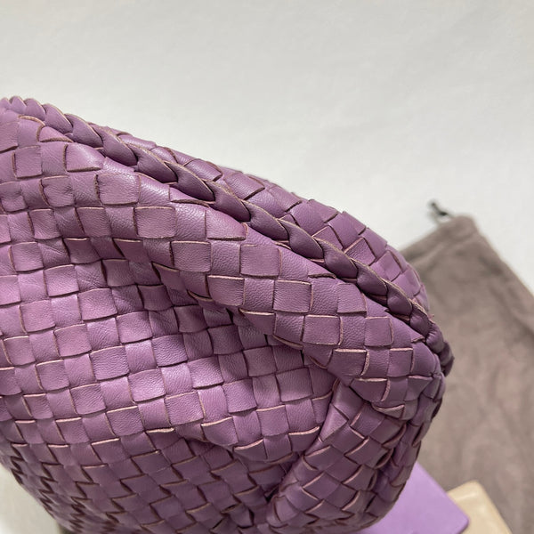 Bottega Veneta Belly Hobo Intrecciato Lambskin Leather Lilac Purple