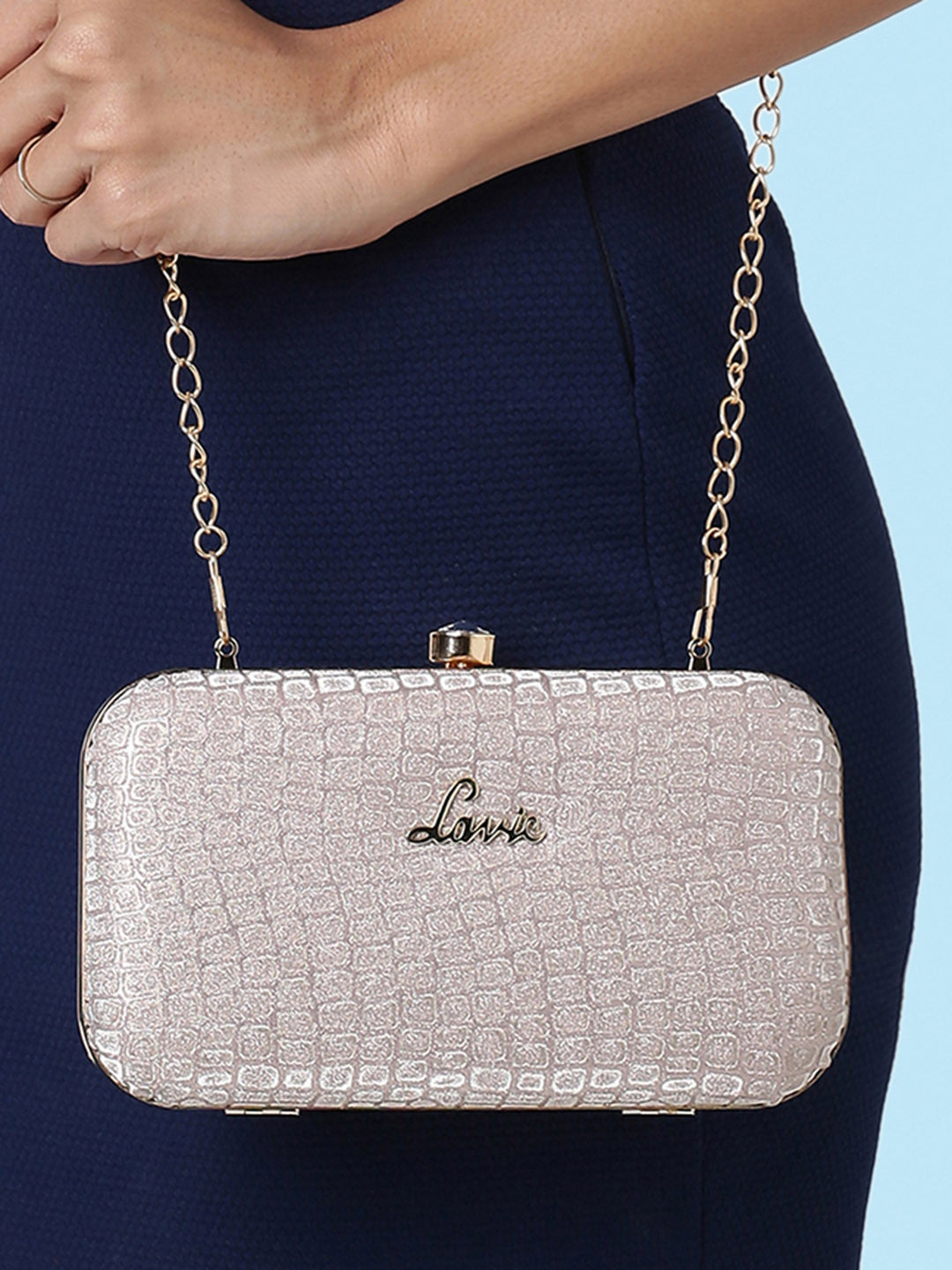 Women Tinsel Framed Clutch