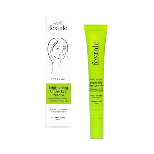 Foxtale Brightening Under Eye Cream with Vitamin C, Caffeine, & Hyaluronic Acid | 20ml
