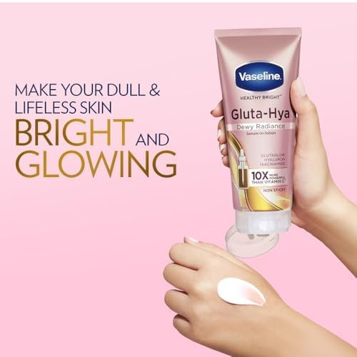 Vaseline Gluta-Hya Dewy Radiance Lotion | Glutathione & Niacinamide, 200ml