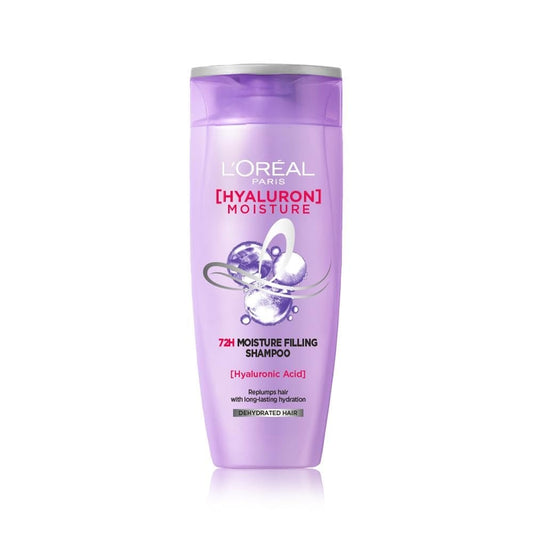 L’Oréal Paris Moisture Filling Shampoo, With Hyaluronic Acid, For Dry & Dehydrated Hair, Adds Shine & Bounce, Hyaluron Moisture 72H, 200ML, buy beauty and cosmetic products online in India at Pure Pearl beauty