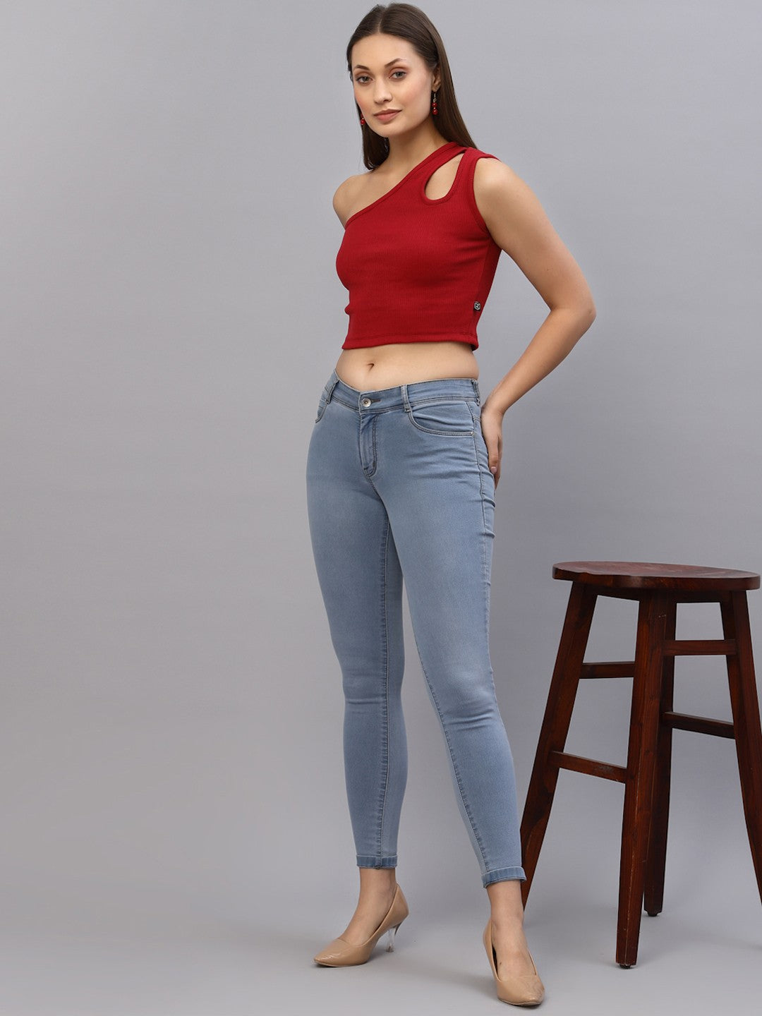 One Shoulder Crop Top