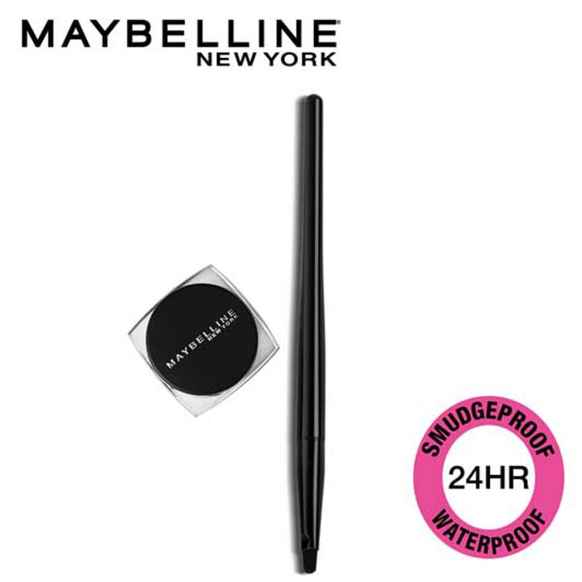 Maybelline New York Eyeliner, Intense Colour, Long-lasting, 36Hr wear, Lasting Drama Gel Eyeliner, Black, Buy makeup products for men and women online in India at purepearlbeauty.com
