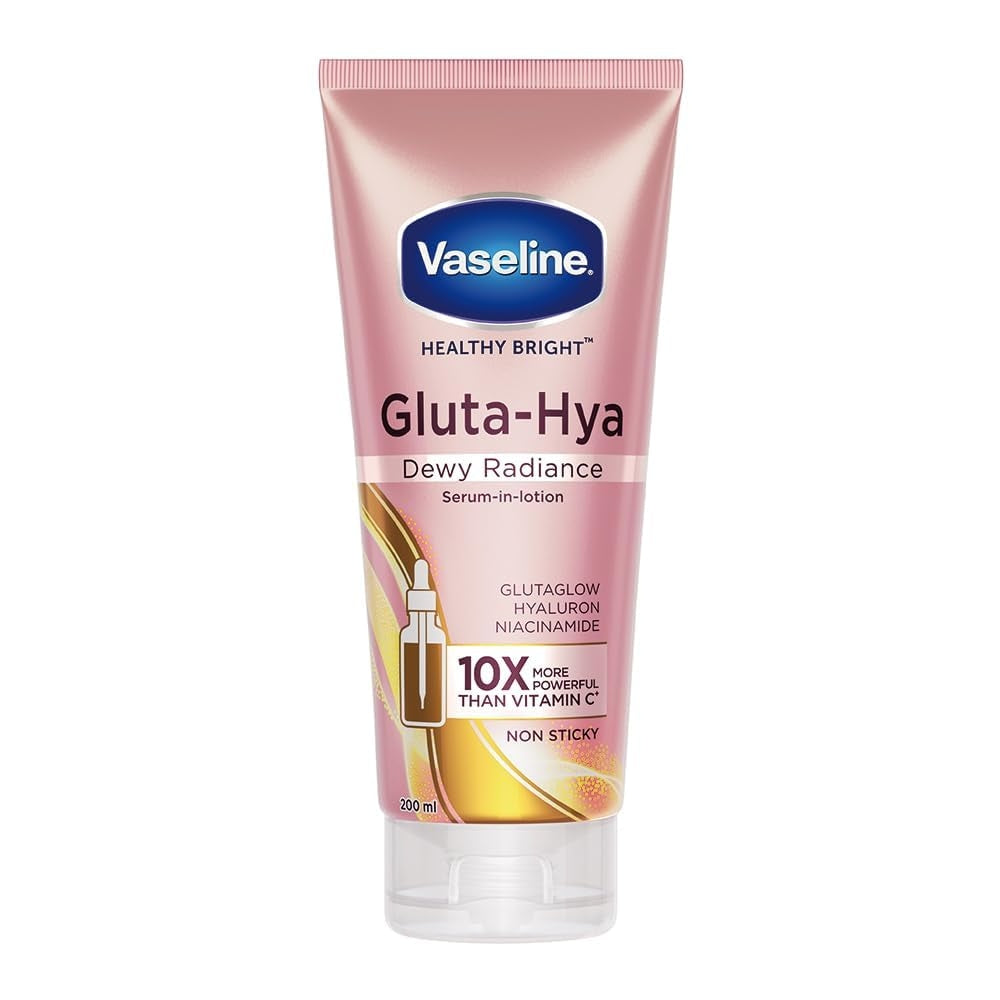 Vaseline Gluta-Hya Dewy Radiance Lotion | Glutathione & Niacinamide, 200ml
