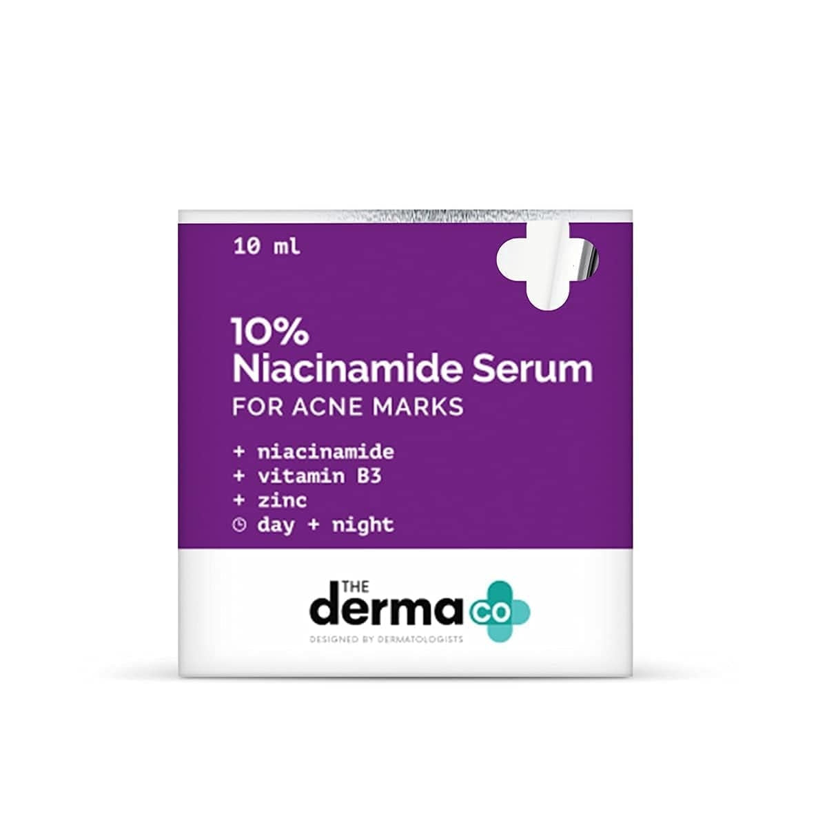 The Derma Co 10% Niacinamide Serum with 2% Zinc, Powered by Deep Penetration Formula™ | Fades Acne Marks, Controls Oil & Reduces Dark Spots | 10 ml
