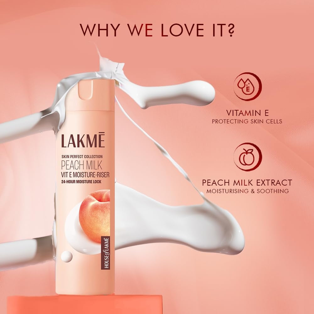 Lakme Peach Milk, Light Weight Moisturizer With Vitamin  E, 200ml