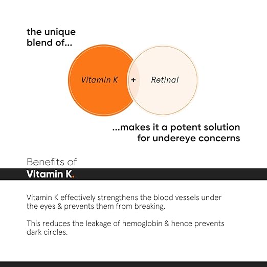 Minimalist Vitamin K + Retinal 01% Under Eye Cream | For Women & Men | 14 gm