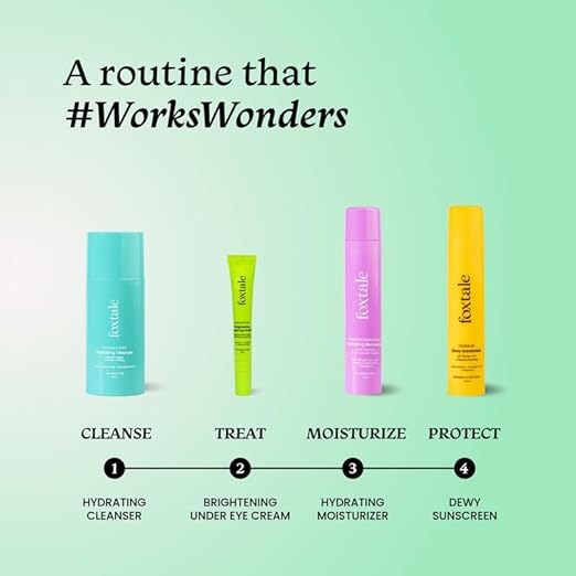 Foxtale Brightening Under Eye Cream with Vitamin C, Caffeine, & Hyaluronic Acid | 20ml