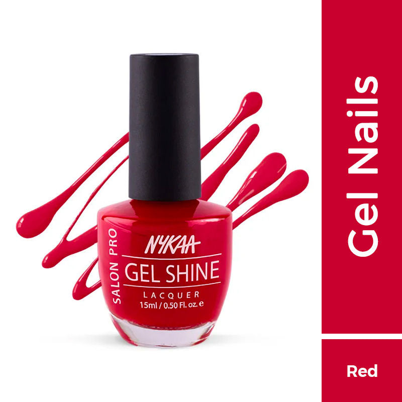 Nykaa Salon Shine Gel Nail Lacquer - Sangria In Spain 203 (15ml)