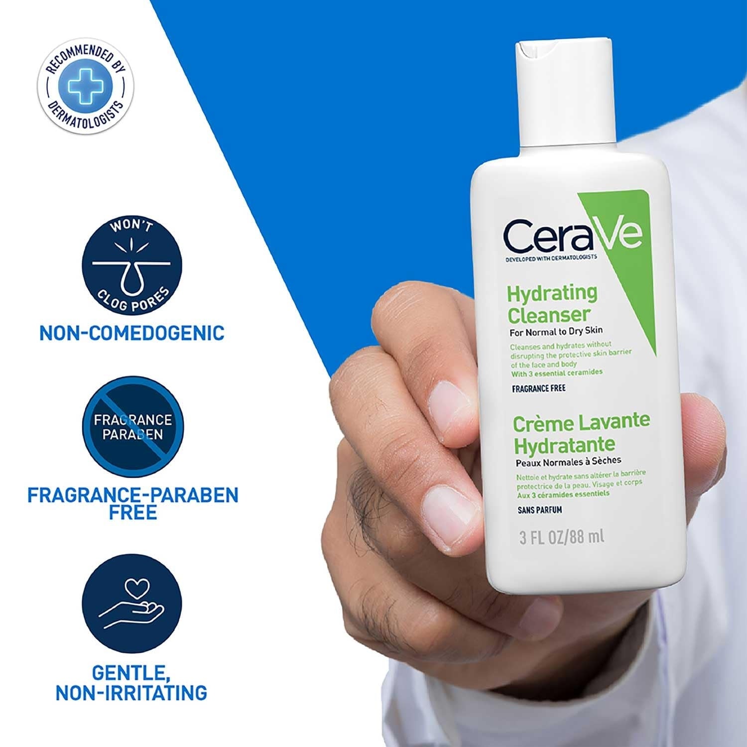 Hyaluronic Acid, CeraVe Hydrating Cleanser For Normal To Dry Skin ,Non-Foaming Face Wash, buy Online in India,