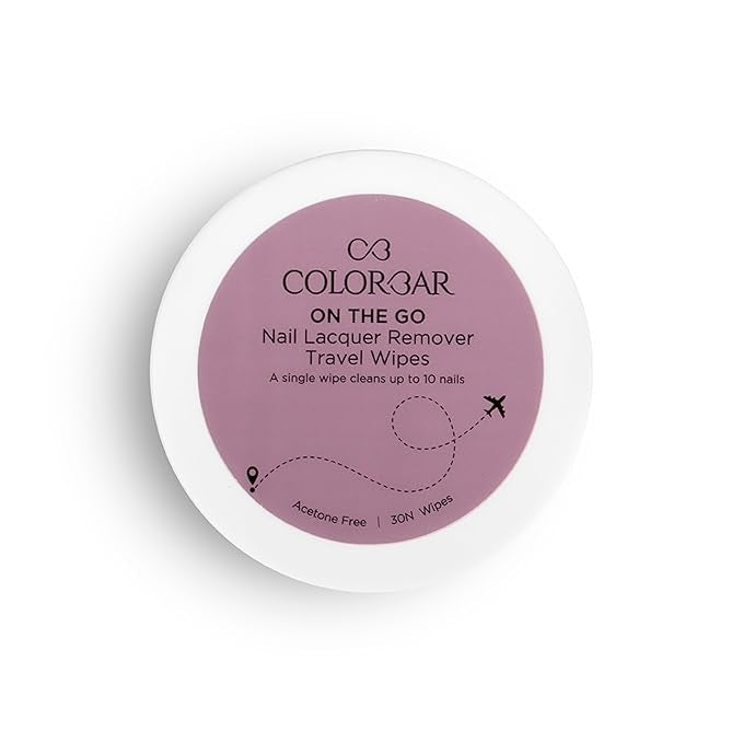 Colorbar On The Go Nail Lacquer Remover Travel Wipes | 30 Pieces
