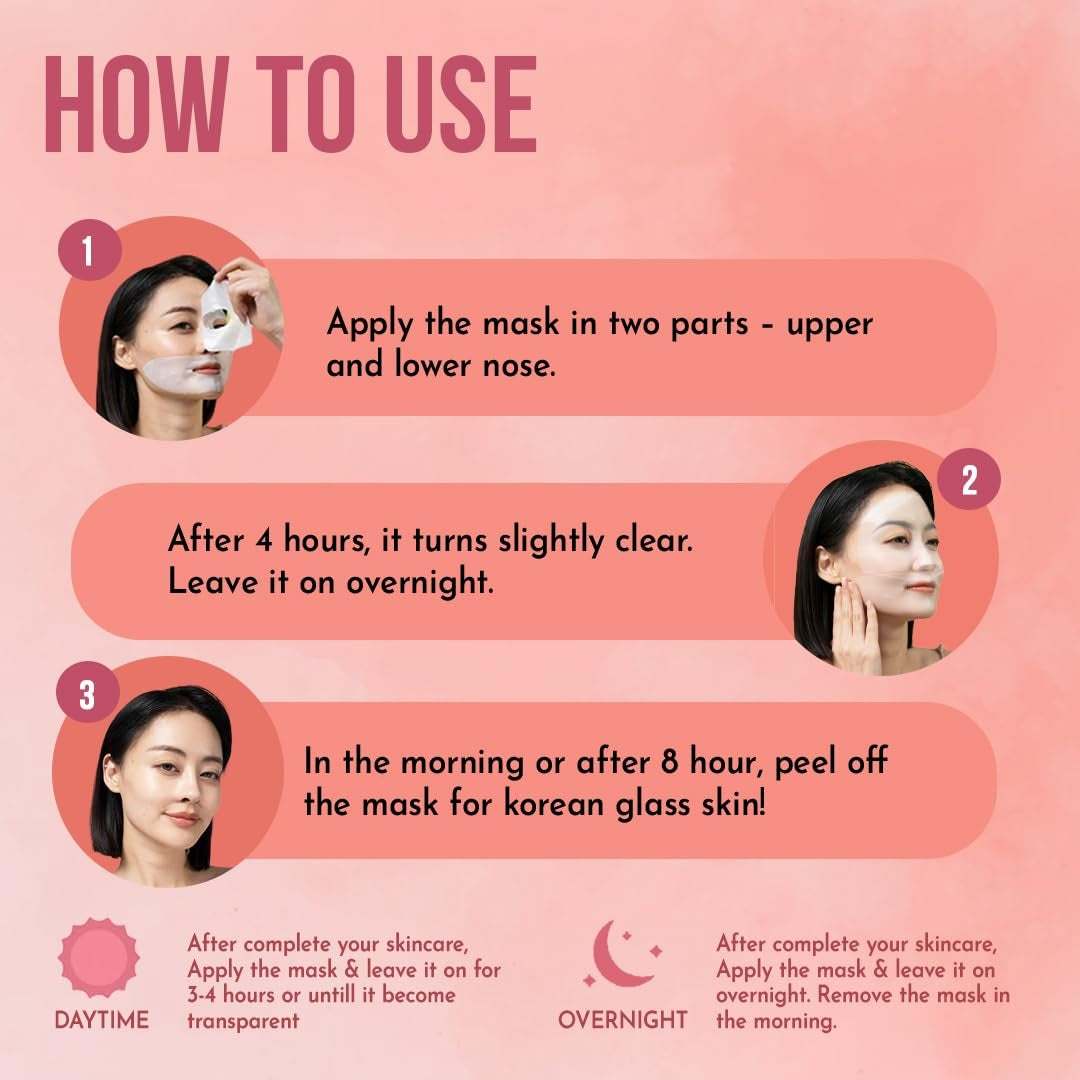 WILDGLOW Korean Glass Skin Bio-Collagen Overnight Face Mask for Deep Hydration, Pigmentation, Anti-Aging & Pore Minimizing | Hyaluronic Acid, Niacinamide, Vitamin E & Centella | Korean Glass Skin, Centella, Collagen mask, Niacinamide, Oligo Hyaluronic acid, Fairness face pack, peel off mask, for men & women, buy best face mask online at purepearlbeauty.com,
