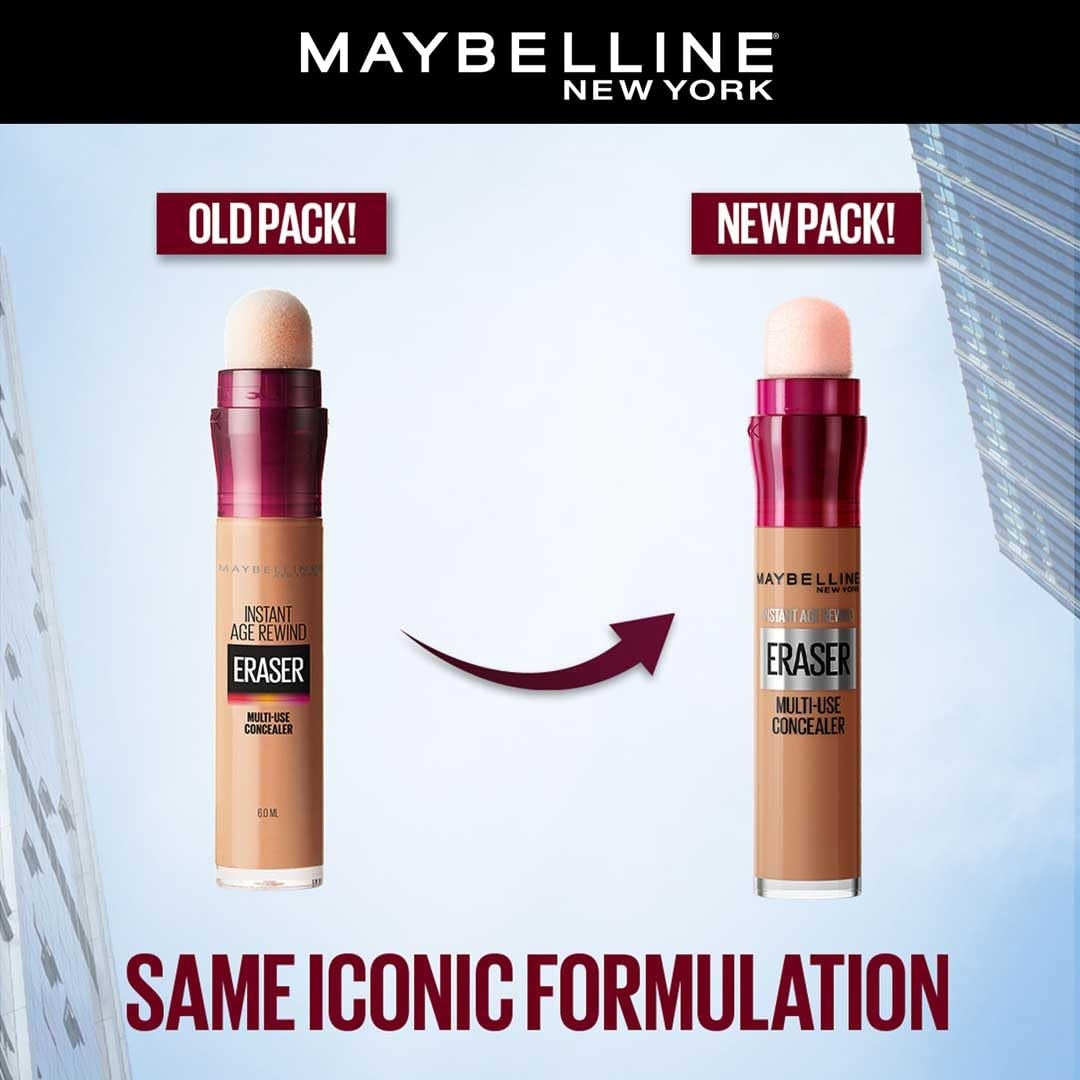 Maybelline New York Instant Age Rewind Dark Circles Treatment Concealer - Ivory, Packed with Goji Berry & Haloxyl, Bright & Refreshed eyes, Erase dark circles & fine lines, Long Lasting Concealer| 6g, Buy makeup products for men and women online in India at purepearlbeauty.com