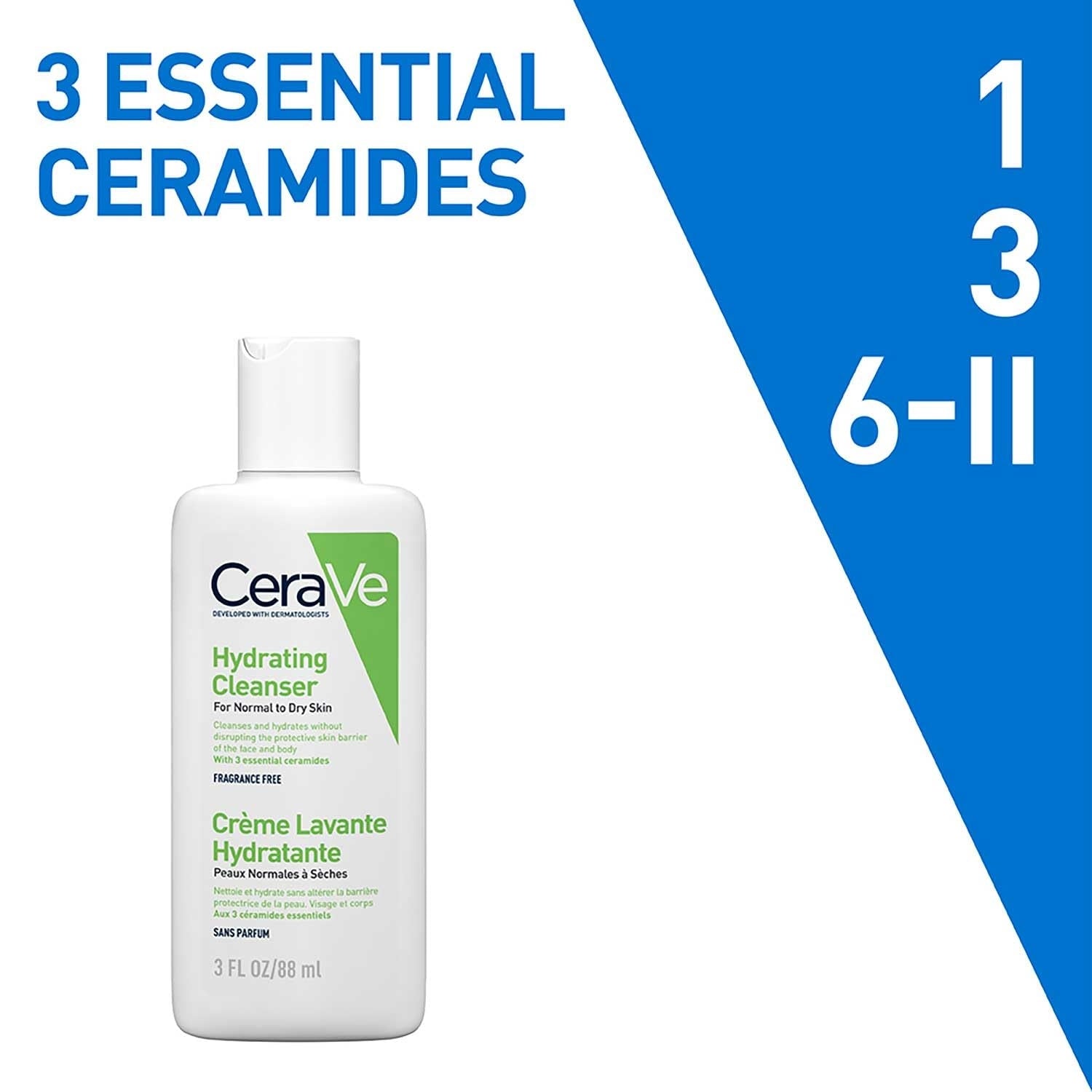 Hyaluronic Acid, CeraVe Hydrating Cleanser For Normal To Dry Skin ,Non-Foaming Face Wash, buy Online in India,