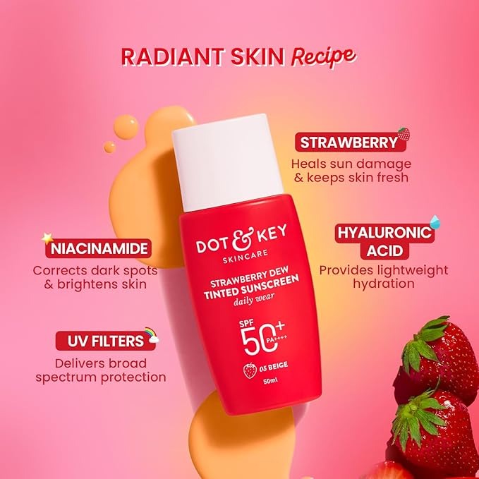 Strawberry Dew Tinted Sunscreen SPF 50+ PA++++ | 50ml