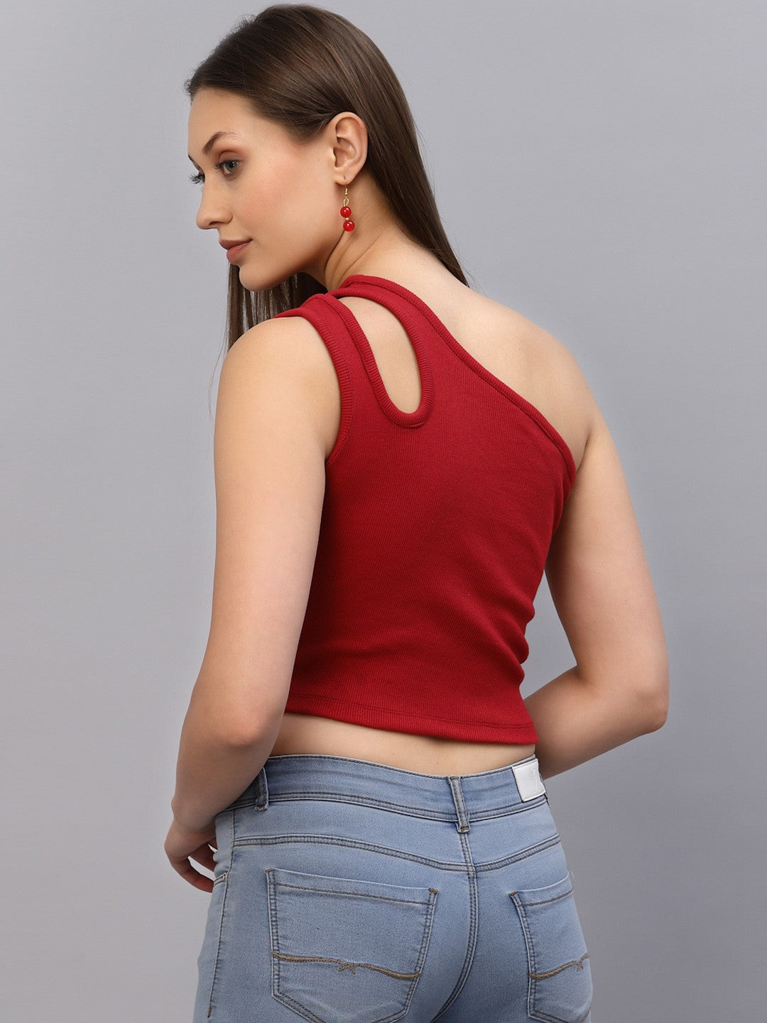 One Shoulder Crop Top