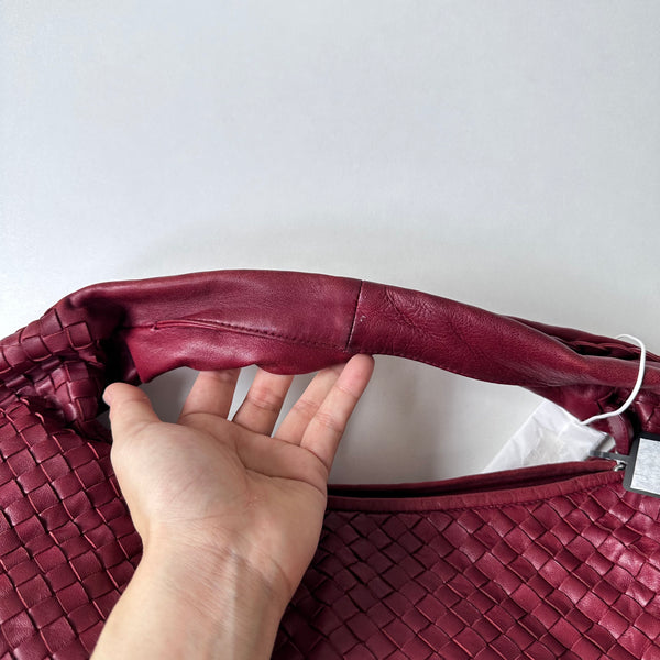 Bottega Veneta Belly Hobo Intrecciato Burgundy Ancora Red