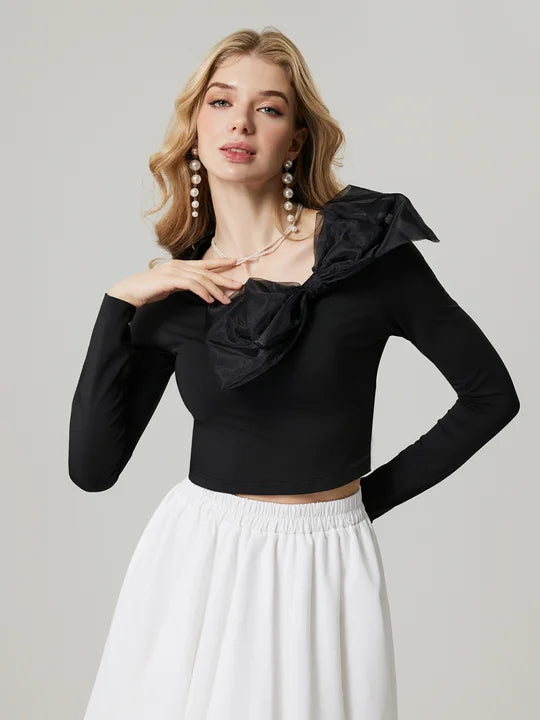 Square Neck Bow Top