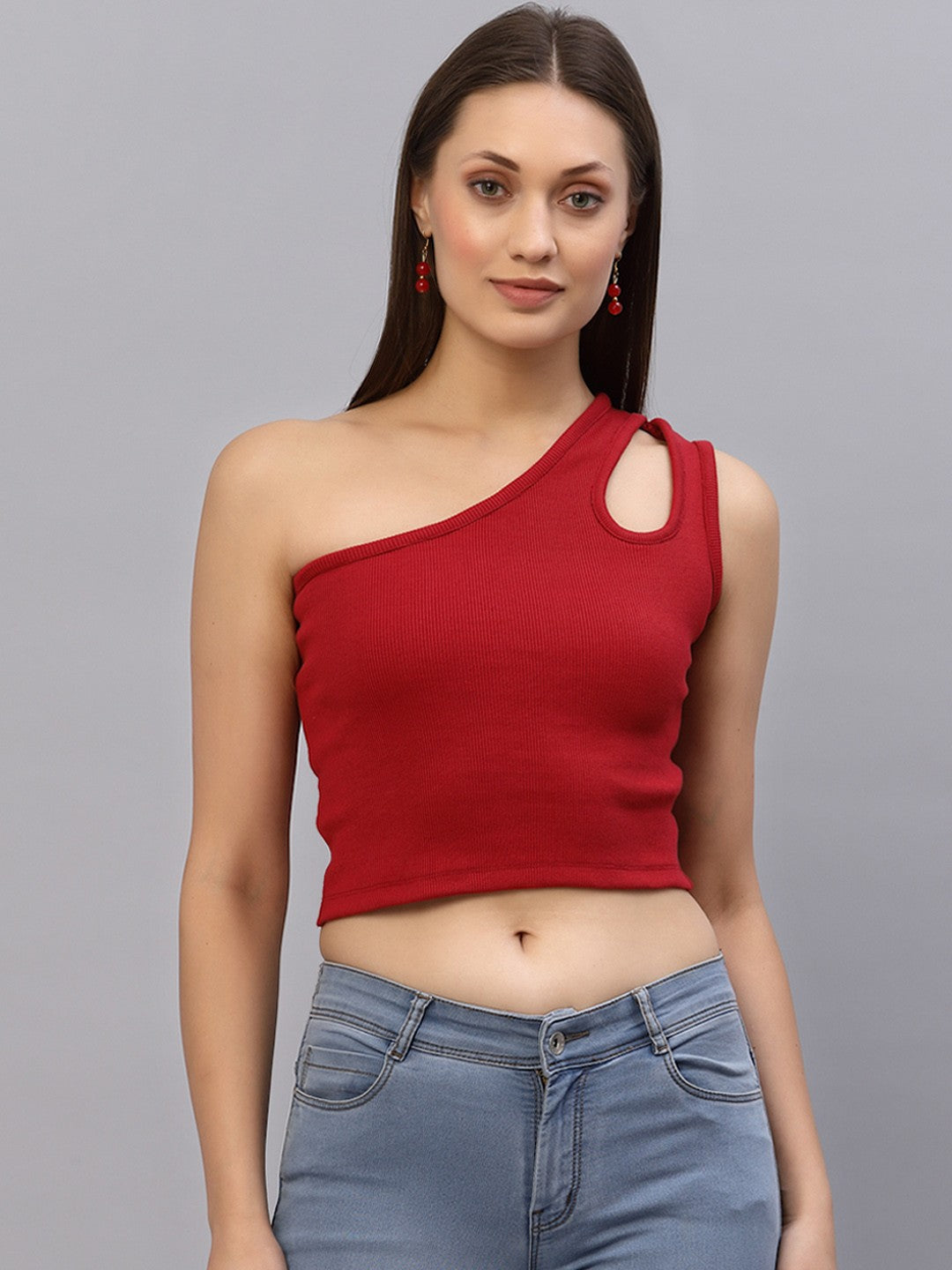 One Shoulder Crop Top