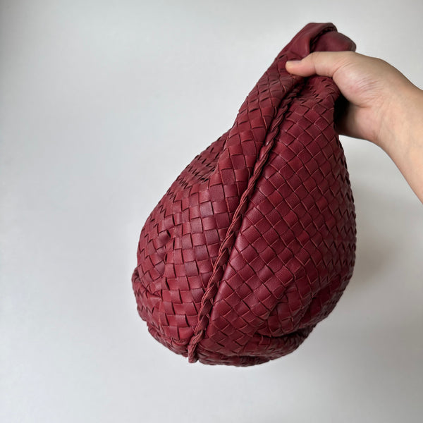 Bottega Veneta Belly Hobo Intrecciato Burgundy Ancora Red