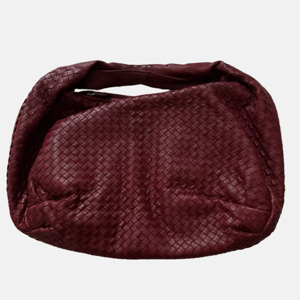 Bottega Veneta Belly Hobo Intrecciato Burgundy Ancora Red