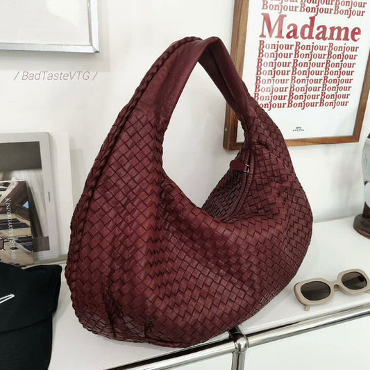 Bottega Veneta Belly Hobo Intrecciato Burgundy Ancora Red