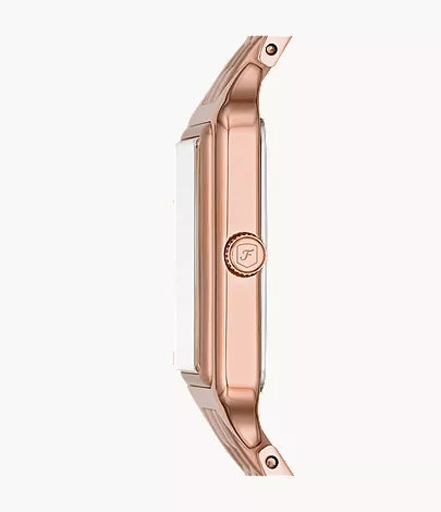 Raquel Three-Hand Date Rose Gold-Tone Stainless Steel Watch