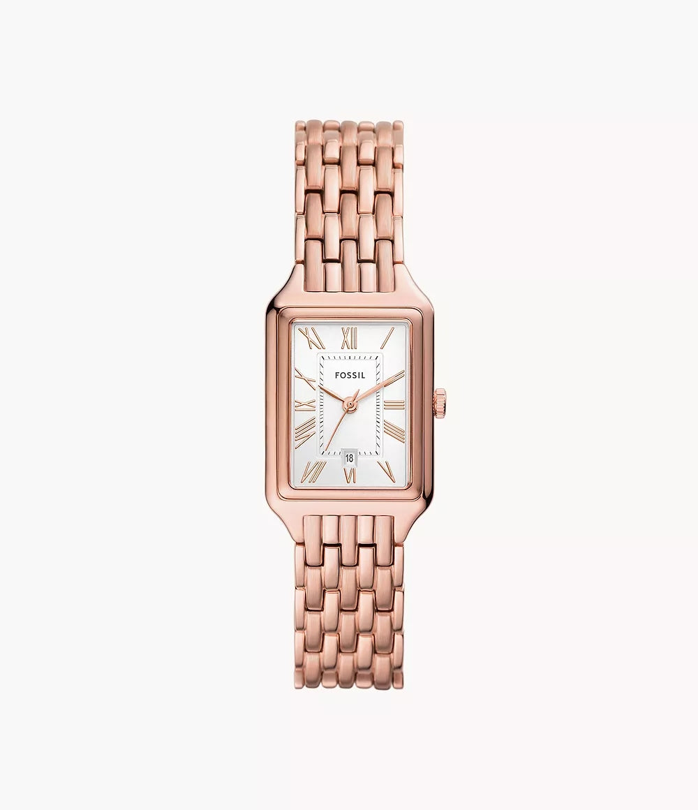 Raquel Three-Hand Date Rose Gold-Tone Stainless Steel Watch