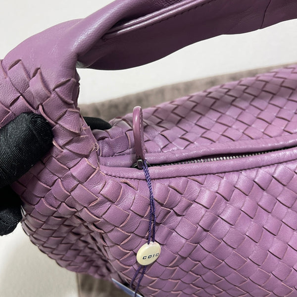 Bottega Veneta Belly Hobo Intrecciato Lambskin Leather Lilac Purple