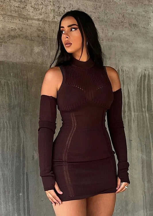 Cold Shoulder Short Bodycon Dress