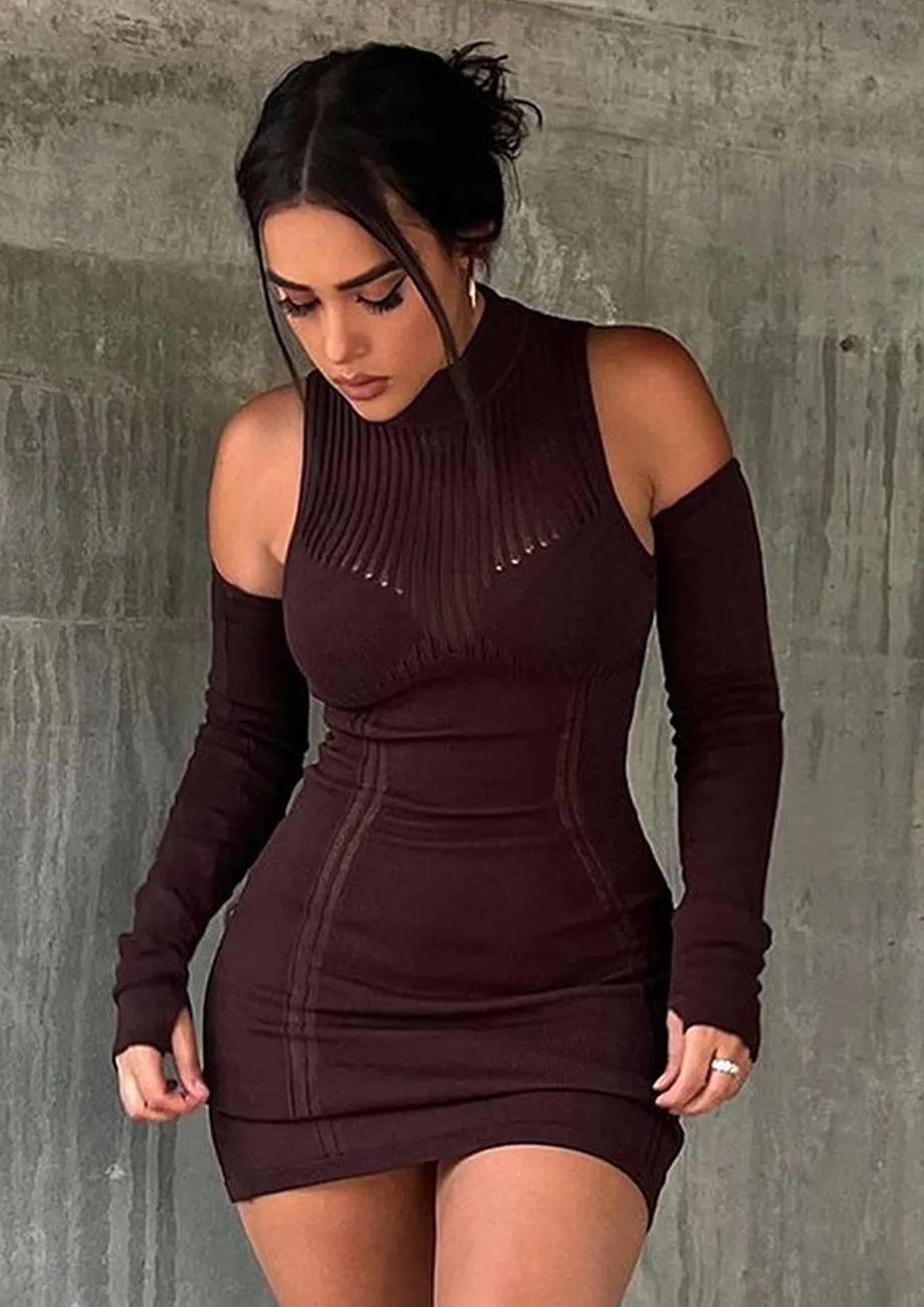 Cold Shoulder Short Bodycon Dress