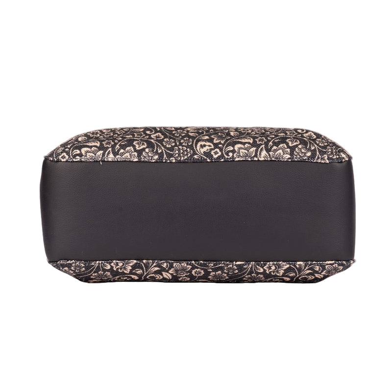 Floral Printed Oversized Structured Hand Bag