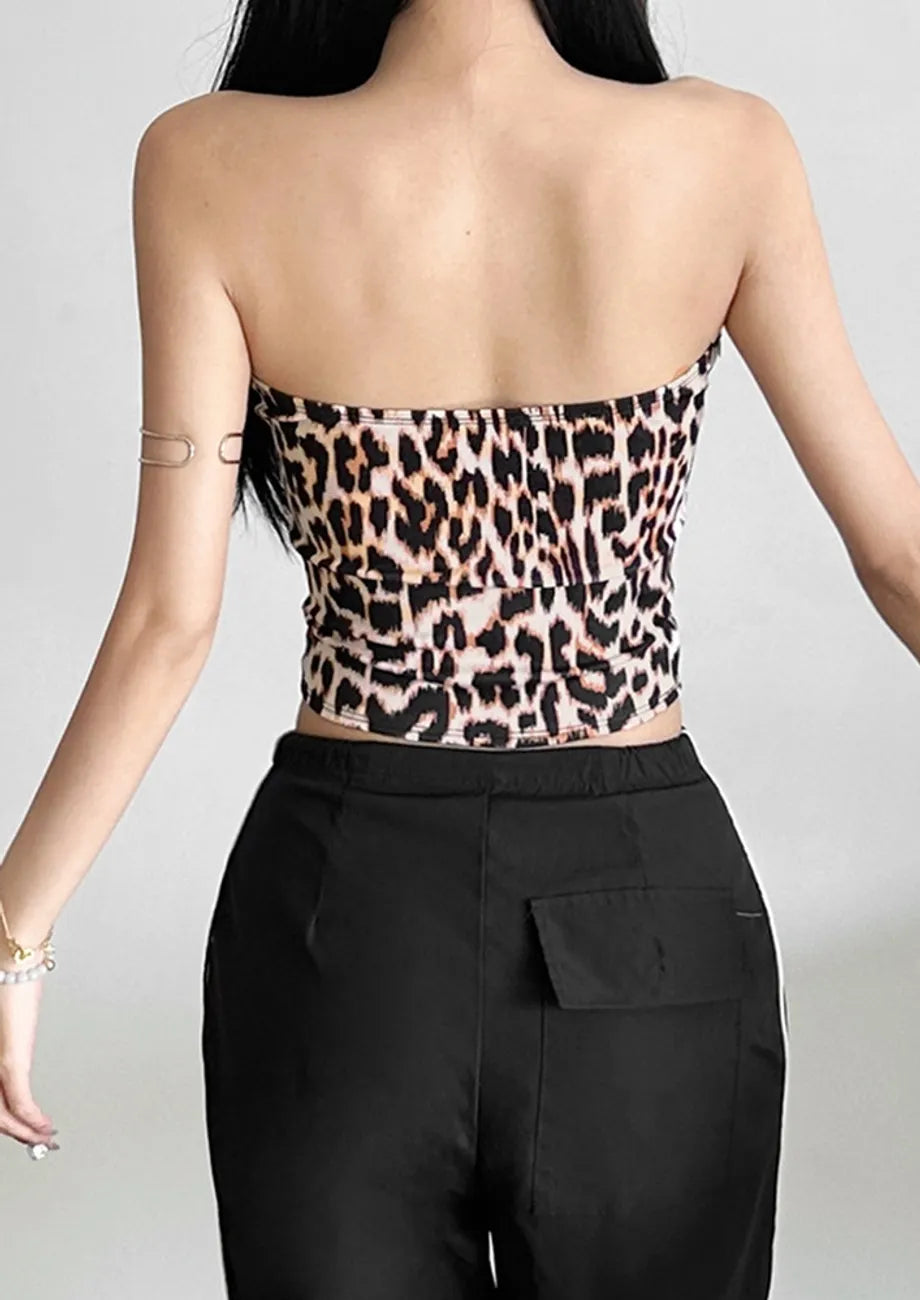 Animal Pattern Fitted Tube Top