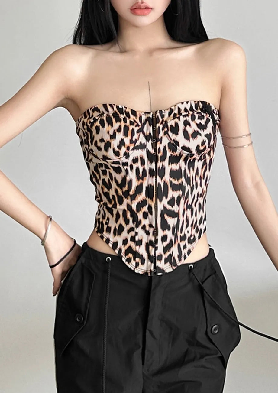 Animal Pattern Fitted Tube Top