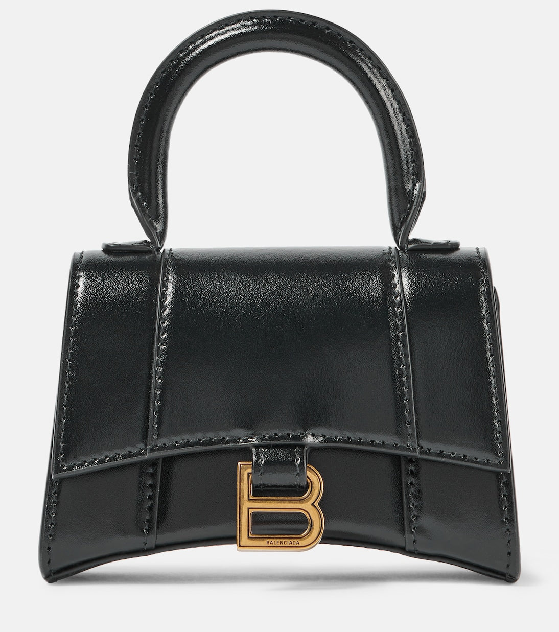 Balenciaga Hourglass Mini Leather Crossbody Bag