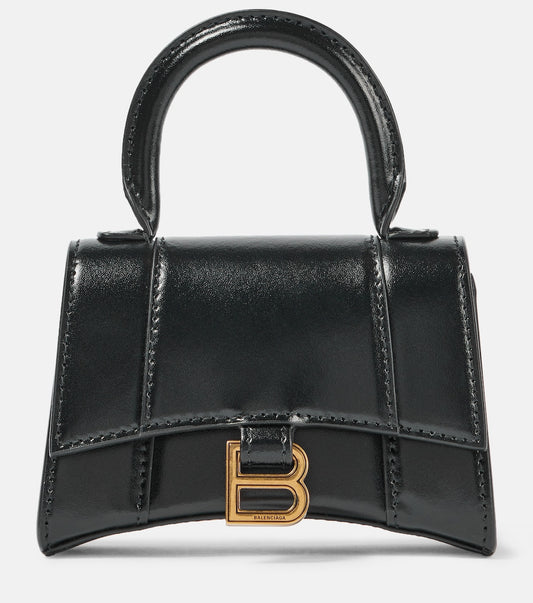 Hourglass Mini leather crossbody bag