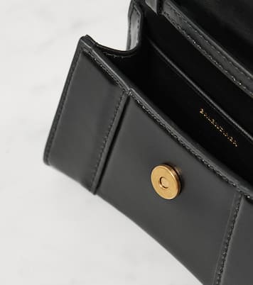 Balenciaga Hourglass Mini Leather Crossbody Bag