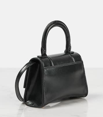 Balenciaga Hourglass Mini Leather Crossbody Bag