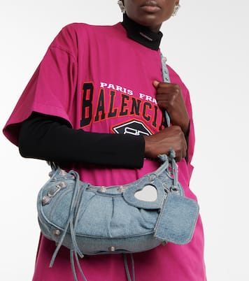 Balenciaga Le Cagole Small Denim Shoulder Bag