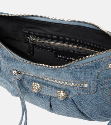 Le Cagole Small Denim Shoulder Bag