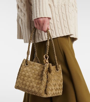 Bottega Veneta Parachute Small Suede Shoulder Bag