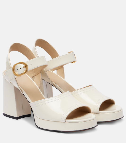 Fawcette 100 Ivory leather sandals