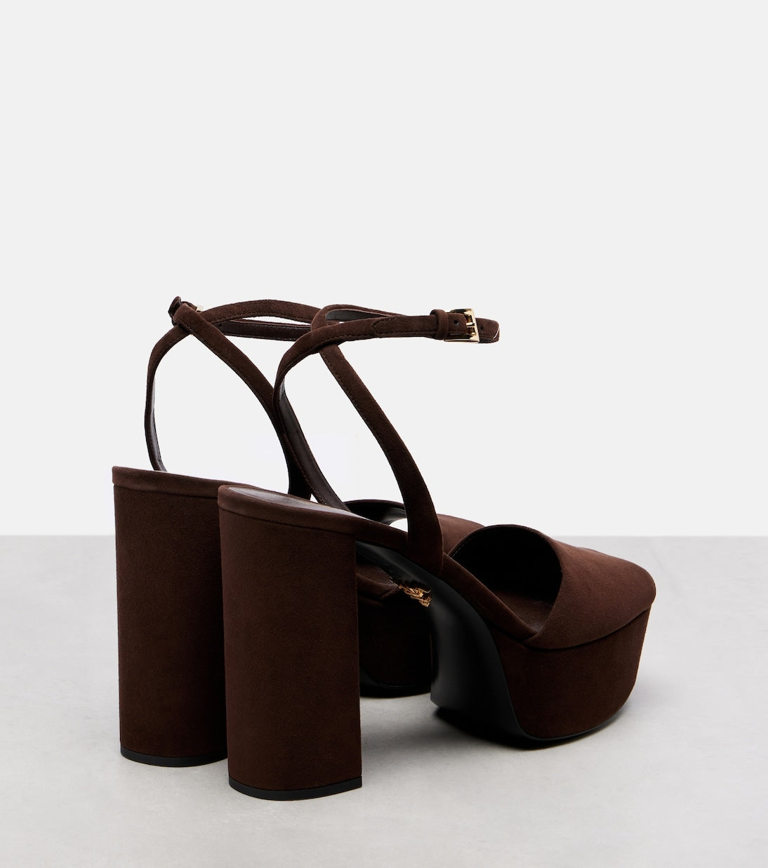 115 Suede Platform Sandals in Moro
