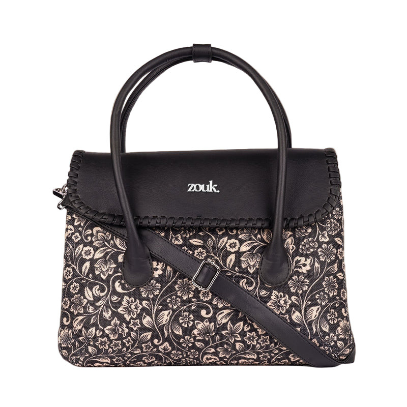 Floral Printed Oversized Structured Hand Bag